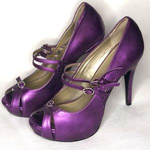 DONATION BOUND Purple Bakers Heels / Pumps